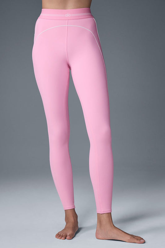 Legging taille haute Heart Throb Airbrush - Rose doux