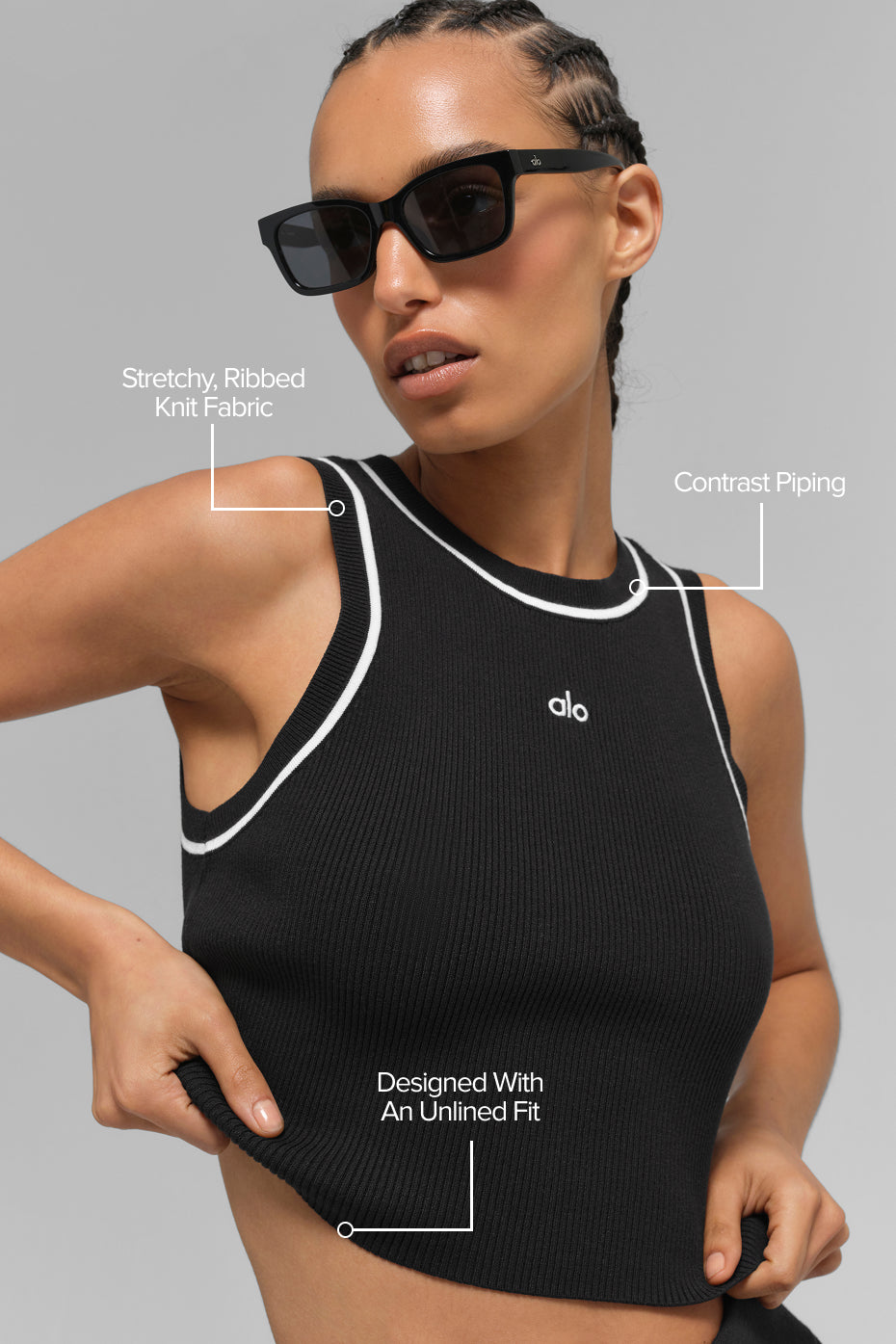 Débardeur - côtelé en tricot Highline Cropped Tank 'new' 'rupture de stock'