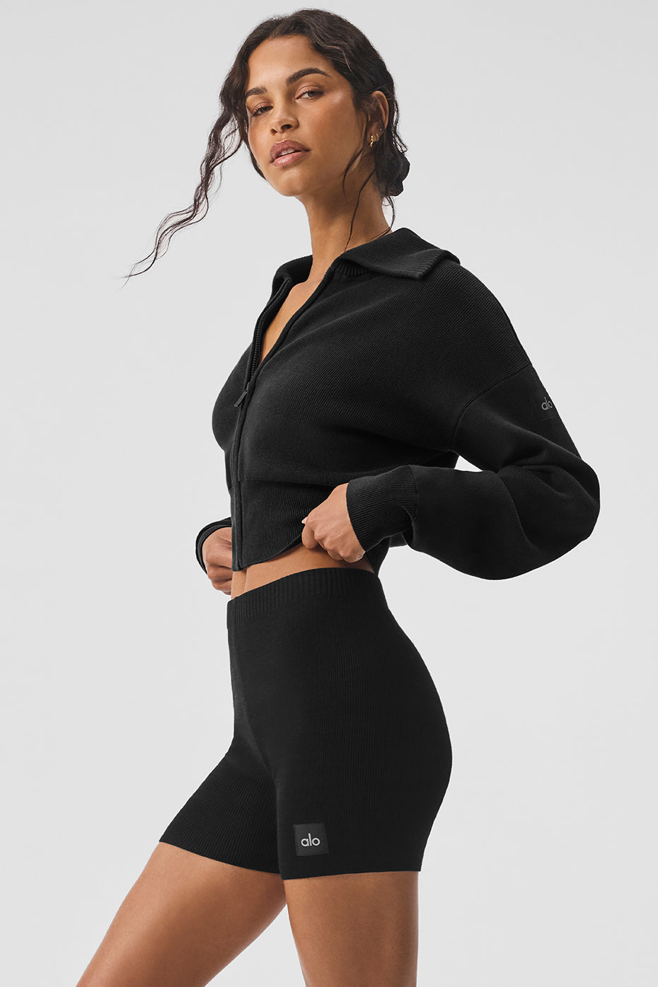 Veste courte en tricot Scholar à fermeture éclair intégrale 'BINETÔT DE RETOUR '